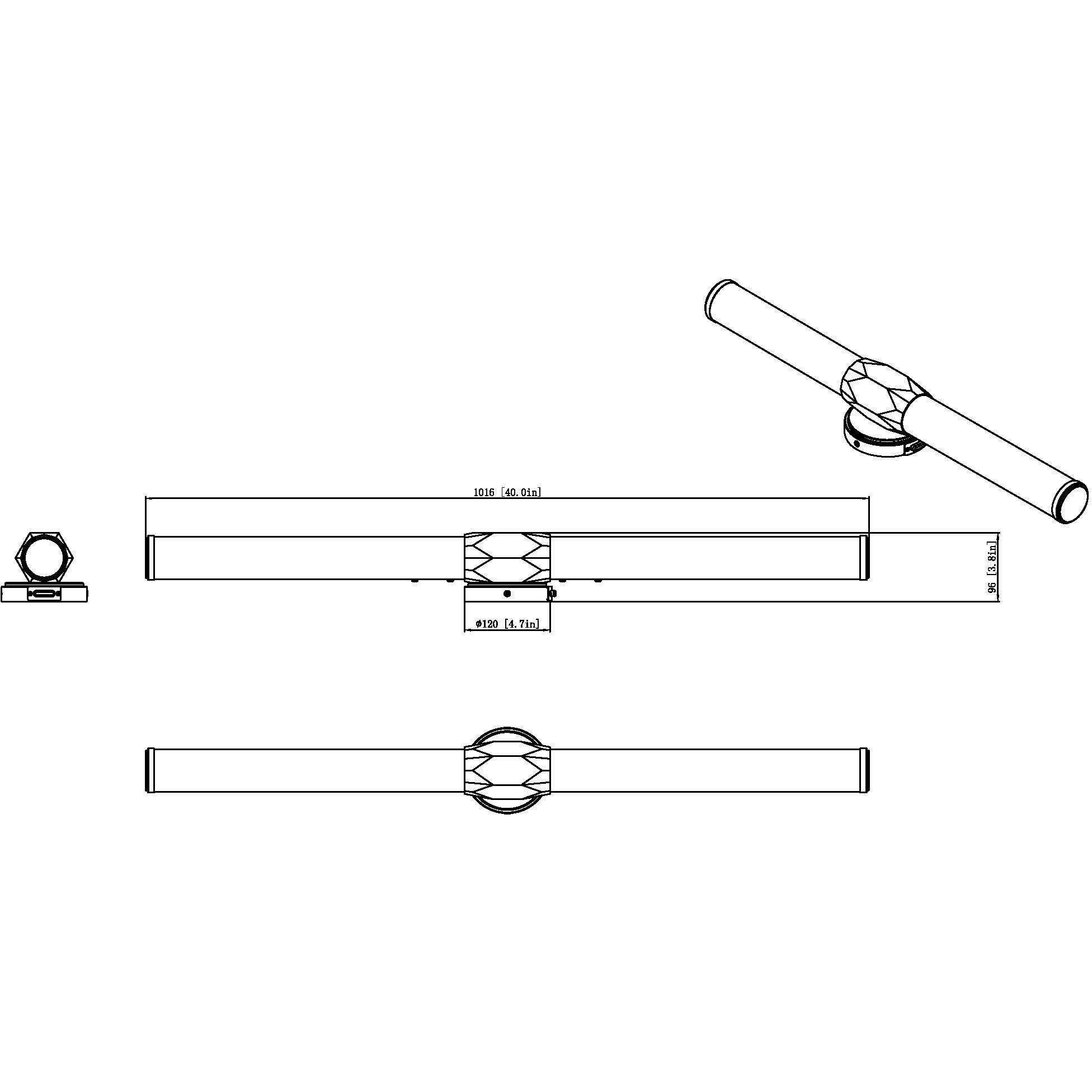 Cooper LED 40 inch Matte Black Vanity Wall Light