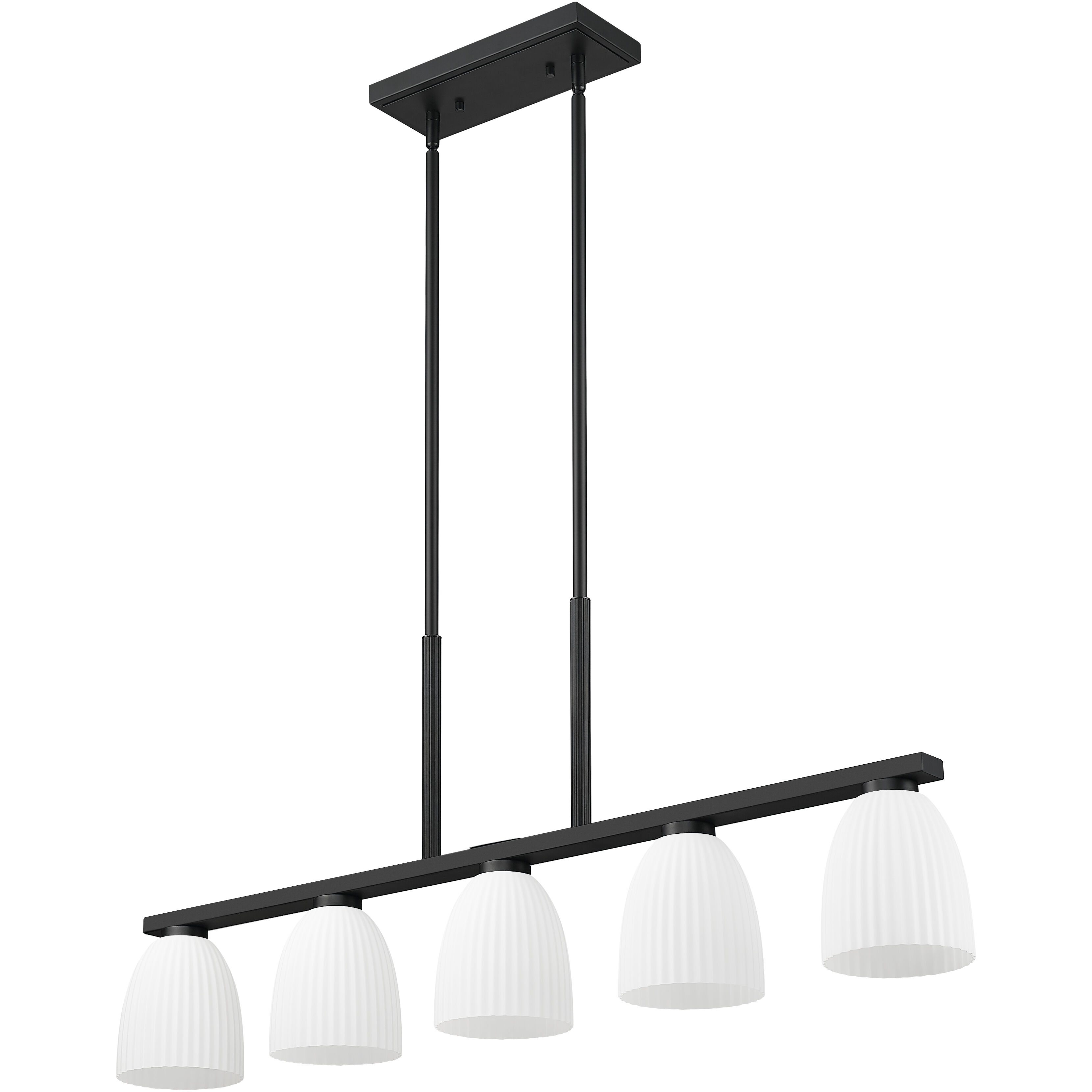 Naya Linear Chandelier Ceiling Light in Matte Black