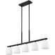 Naya Linear Chandelier Ceiling Light in Matte Black