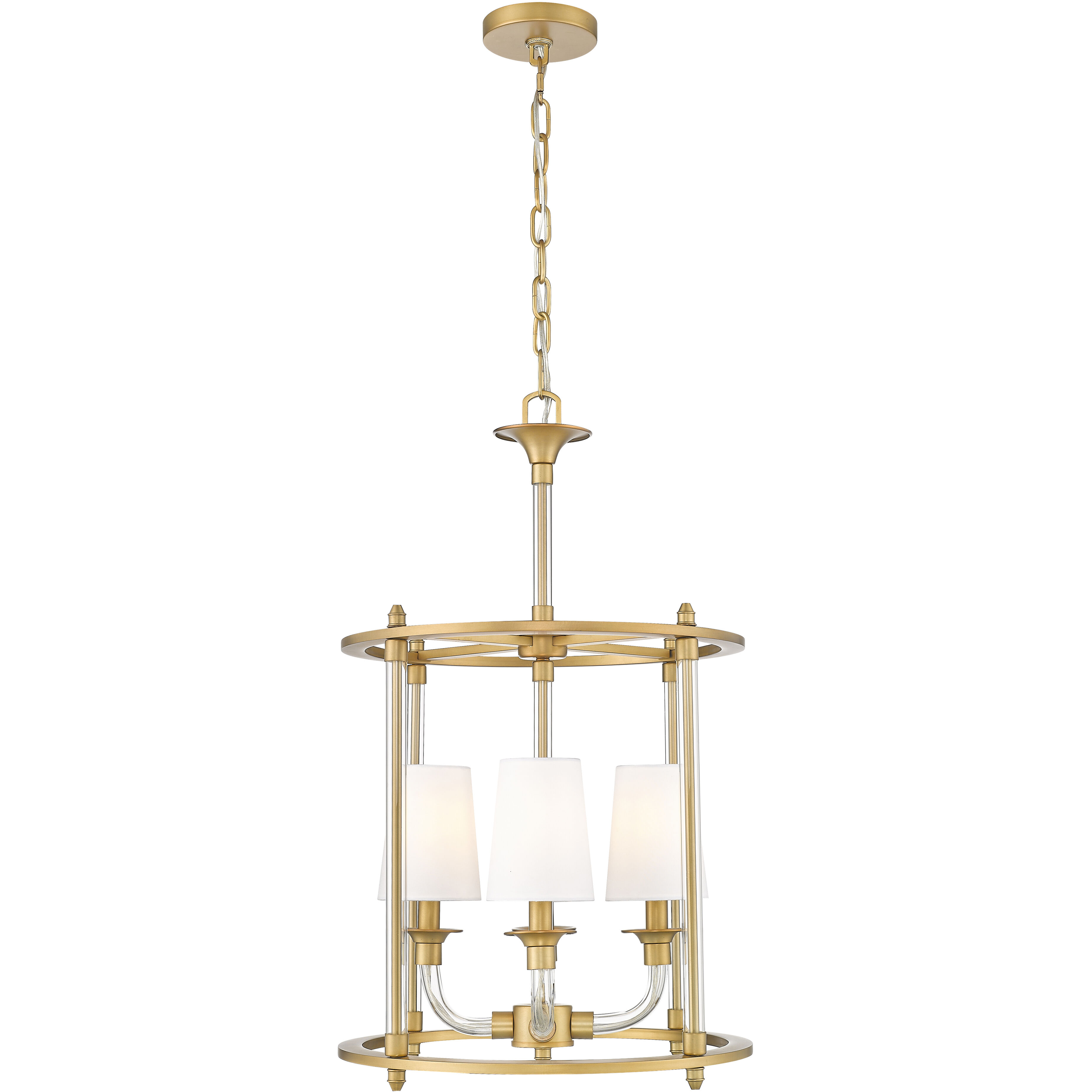 Katerina 4 Light 16 inch Rubbed Brass Chandelier Ceiling Light
