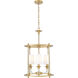Katerina 4 Light 16 inch Rubbed Brass Chandelier Ceiling Light