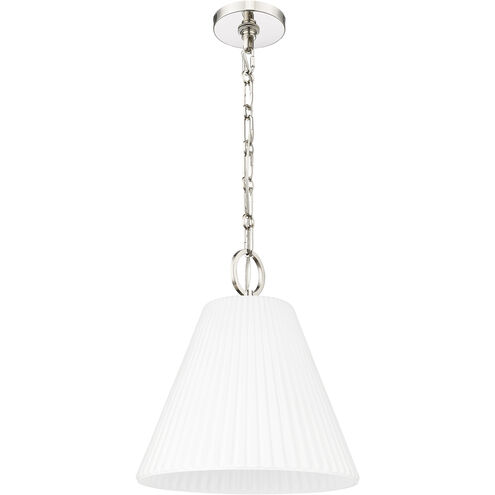 Alaric 1 Light 14 inch Polished Nickel Pendant Ceiling Light