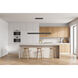 Hudson LED 55 inch Matte Black Linear Chandelier Ceiling Light