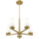Danica 5 Light 19.5 inch Modern Gold Chandelier Ceiling Light