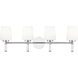 Henri 4 Light 32 inch Chrome Bathroom Vanity Wall Light