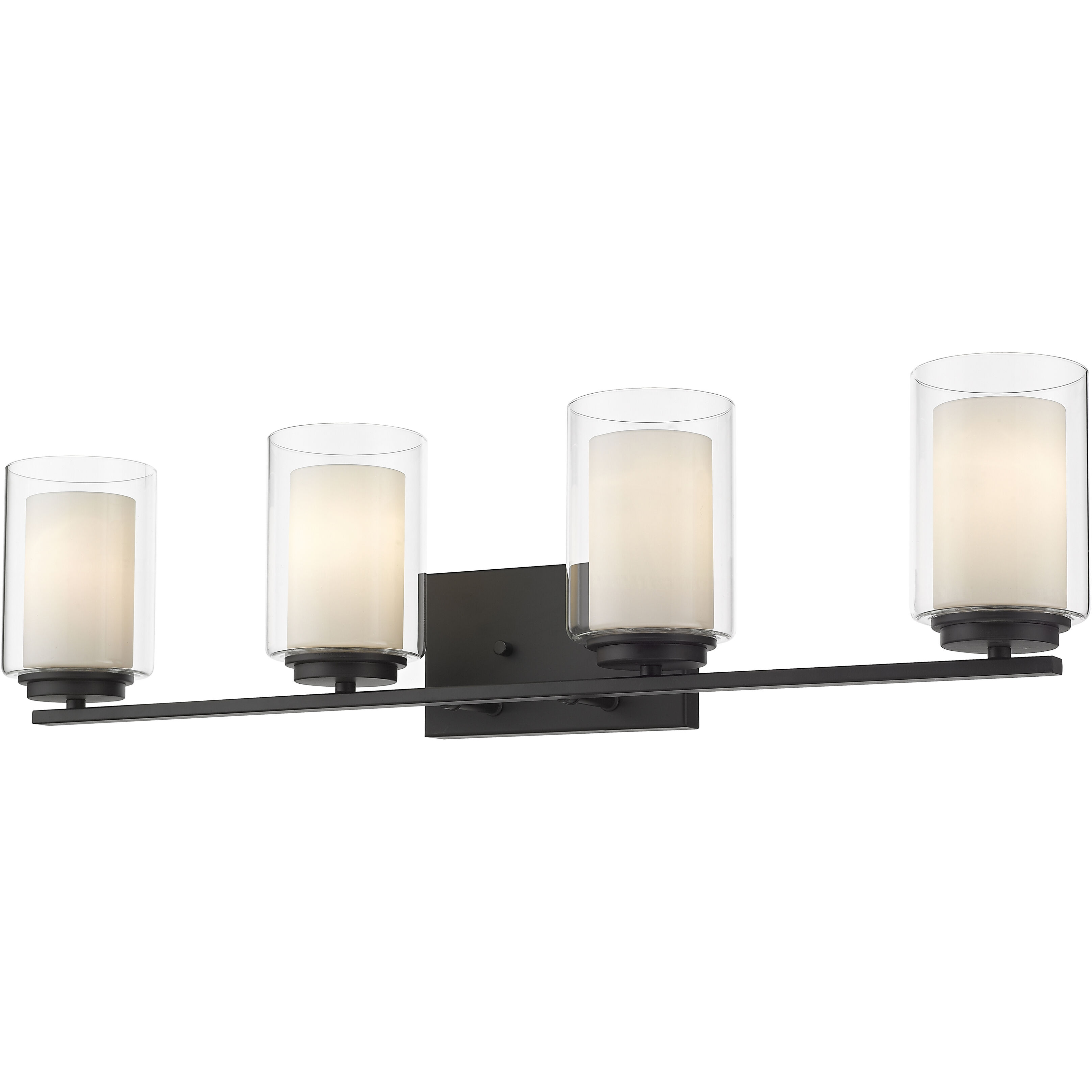 Willow 4 Light 31.5 inch Matte Black Vanity Wall Light