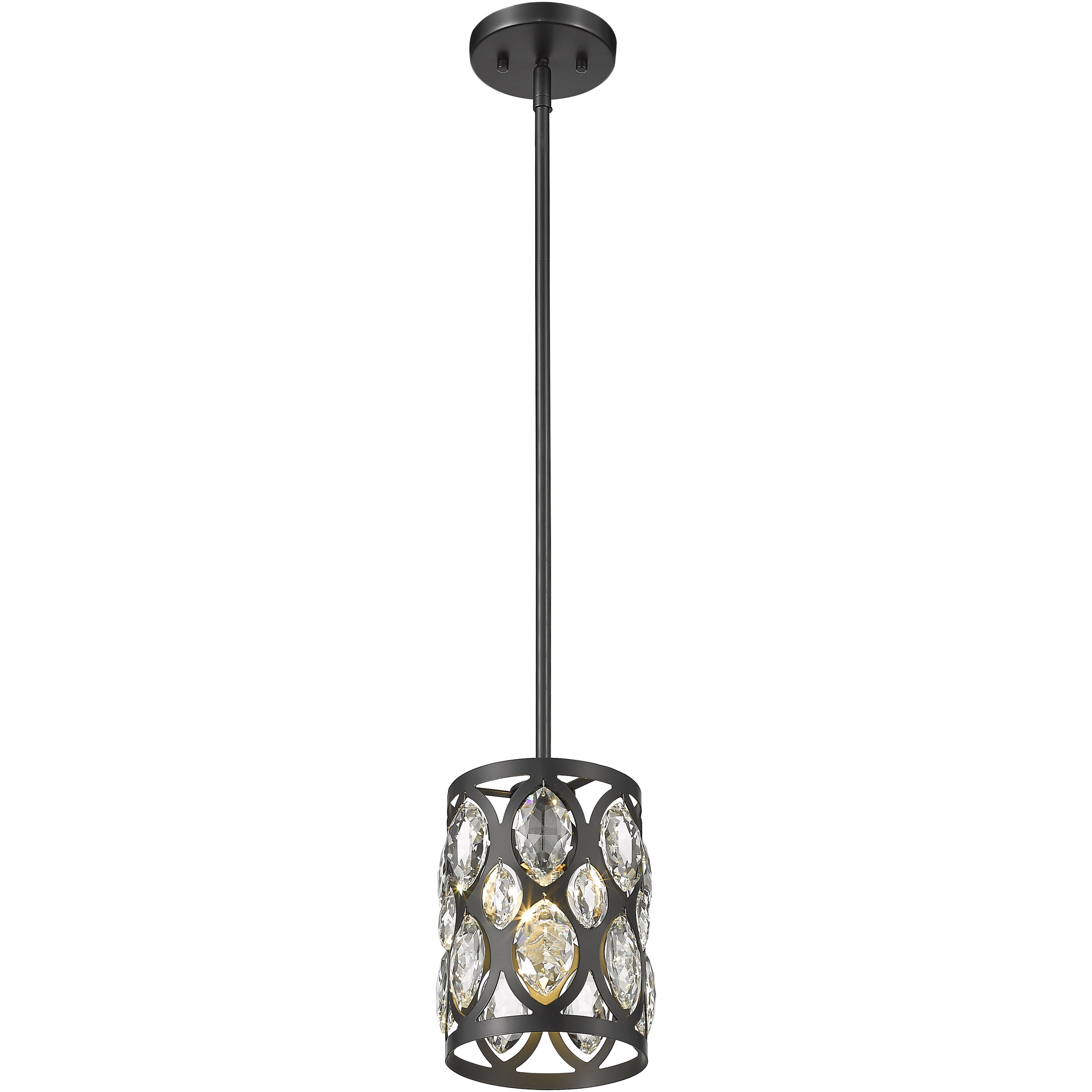 Dealey 1 Light 6.25 inch Matte Black Pendant Ceiling Light