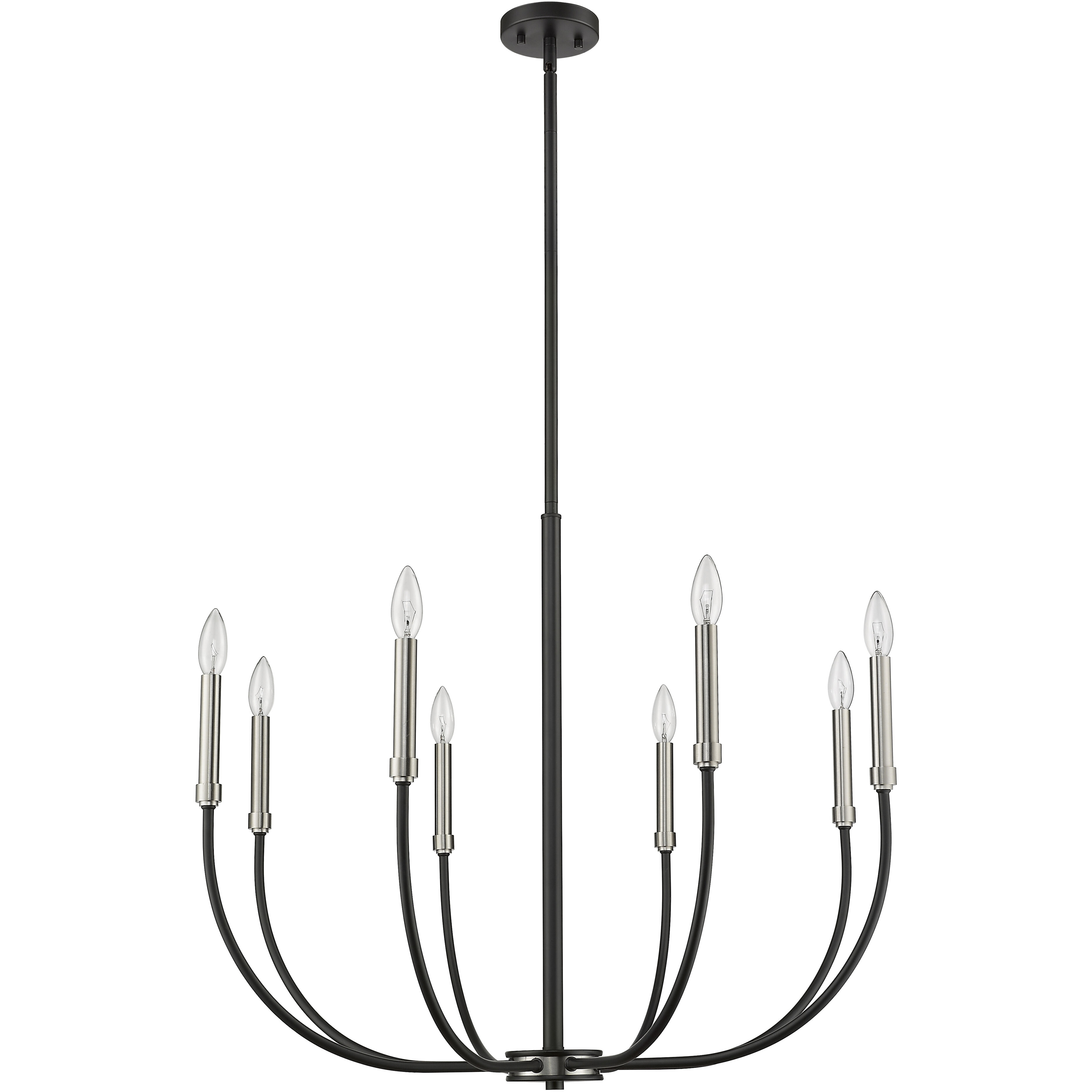 Z-Lite 479-8MB-BN Haylie 8 Light 32.5 inch Matte Black and
