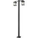 Portland 2 Light 99 inch Black Outdoor Post Mounted Fixture