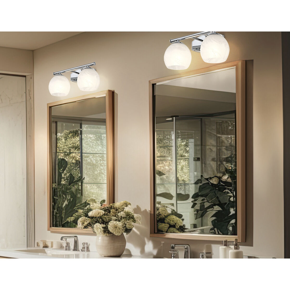 Colette Vanity Wall Light in Chrome