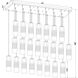 Alton 23 Light 54 inch Modern Gold Linear Chandelier Ceiling Light