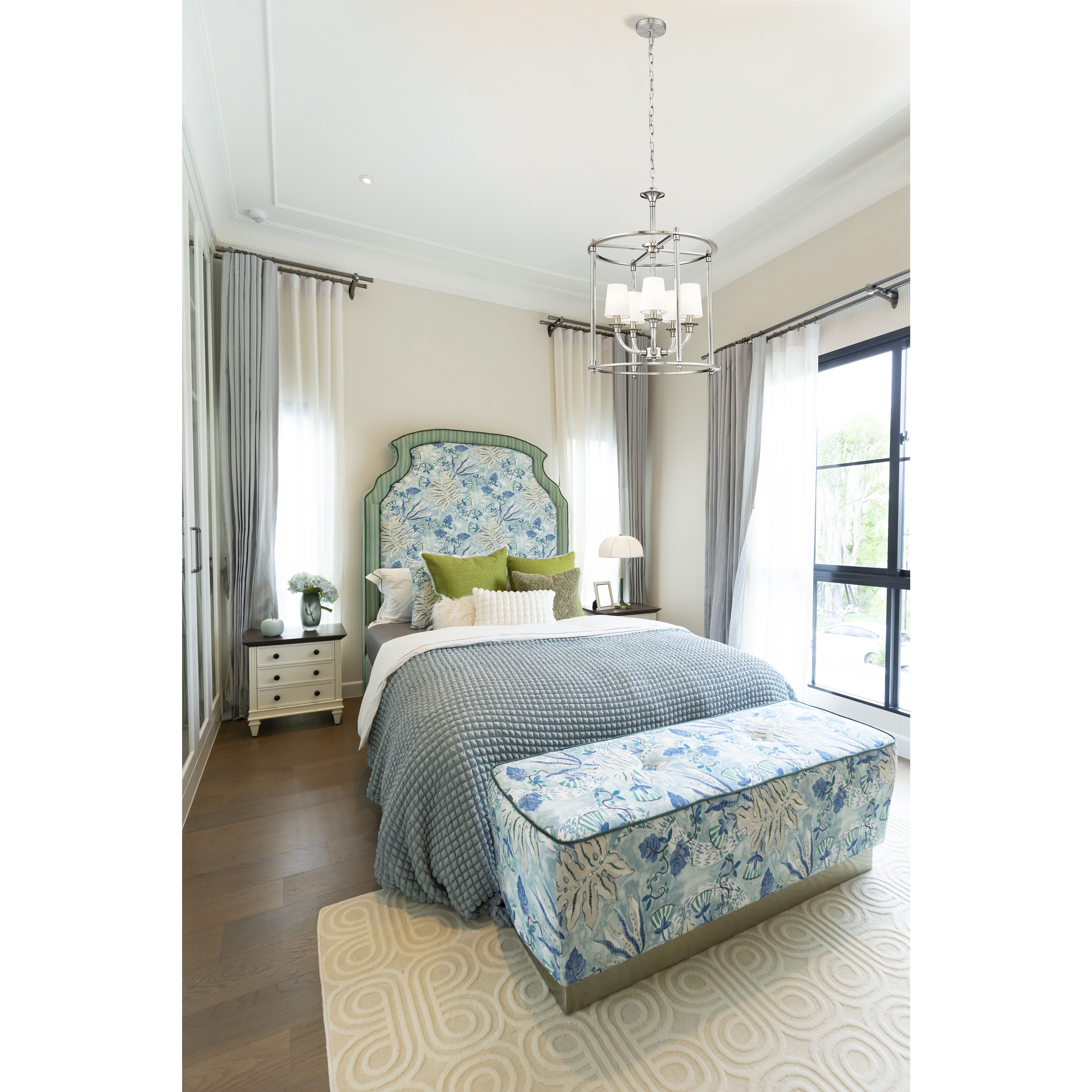 Katerina 5 Light 20 inch Brushed Nickel Chandelier Ceiling Light