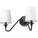 Gianna 2 Light 20 inch Matte Black Wall Sconce Wall Light