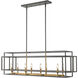Titania 8 Light 44 inch Bronze and Olde Brass Linear Chandelier Ceiling Light