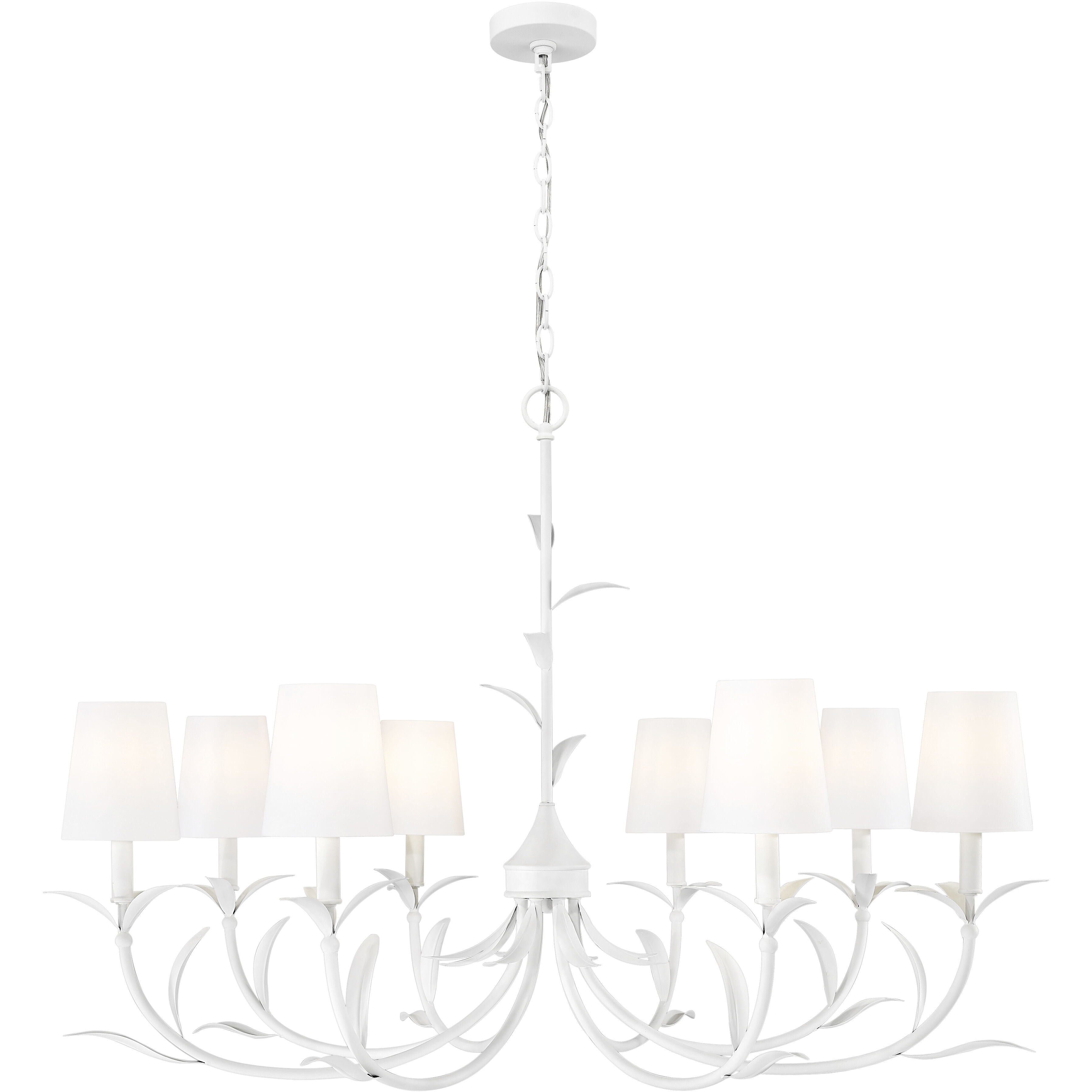 Aslin 8 Light 42 inch Textured White Chandelier Ceiling Light