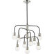 Neutra 9 Light 26.5 inch Matte Black and Polished Nickel Chandelier Ceiling Light