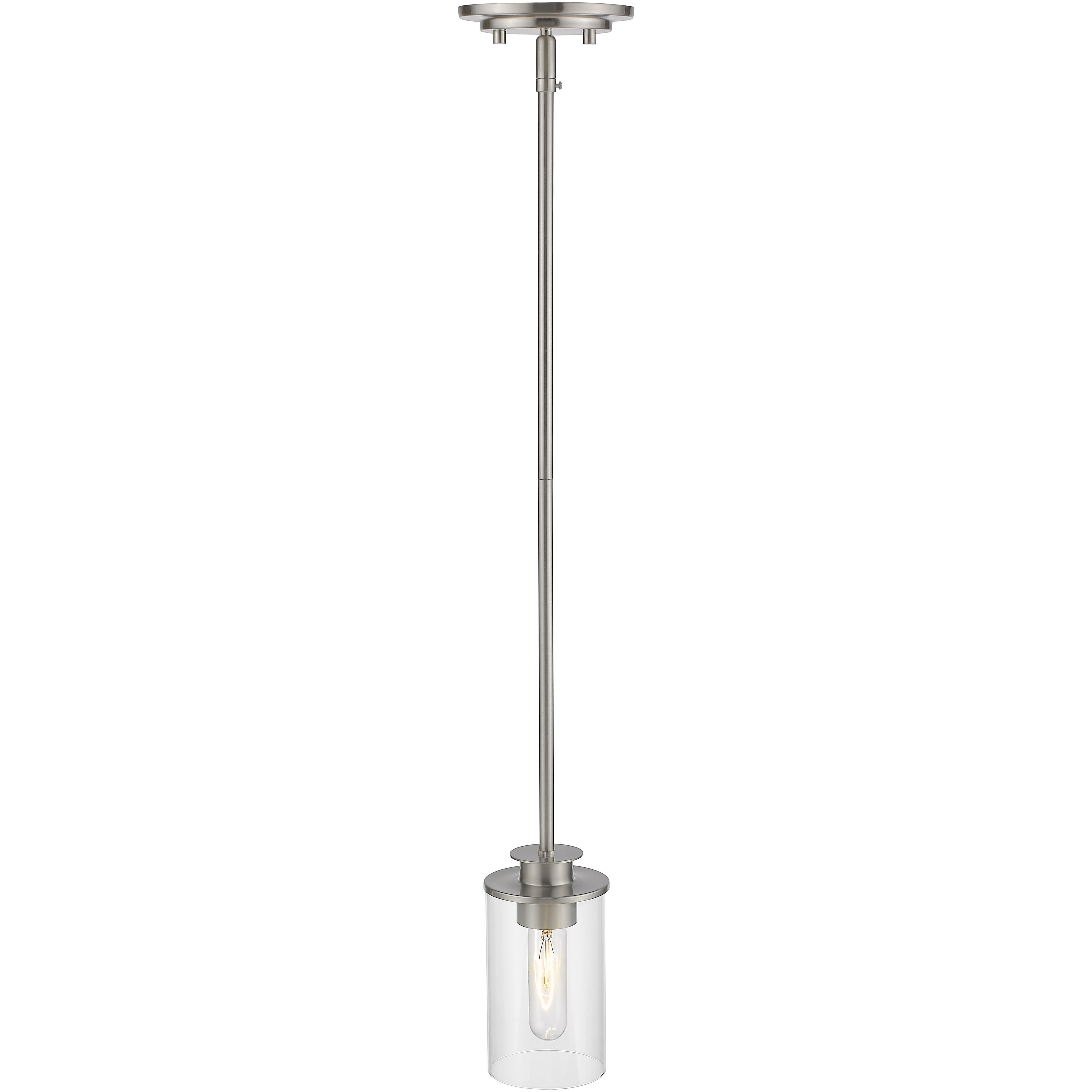 Savannah 1 Light 4.5 inch Brushed Nickel Pendant Ceiling Light