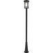 Jordan 1 Light 114 inch Black Outdoor Post Mounted Fixture in 17