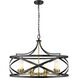 Malcalester 8 Light 30 inch Matte Black and Olde Brass Chandelier Ceiling Light