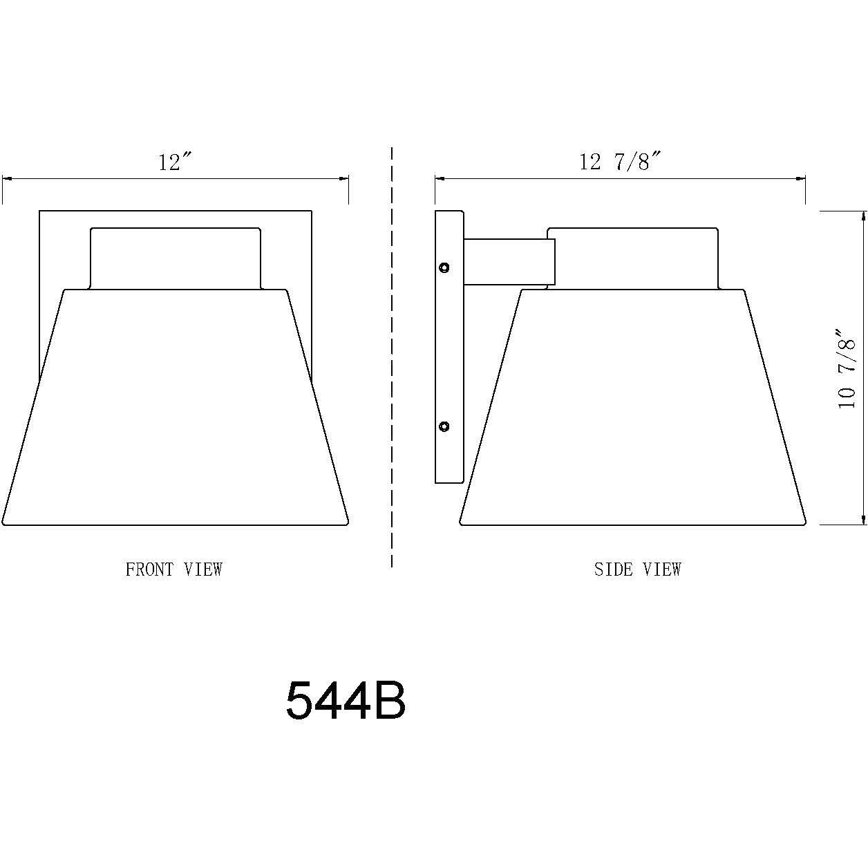 Asher LED 11 inch Black Outdoor Wall Light