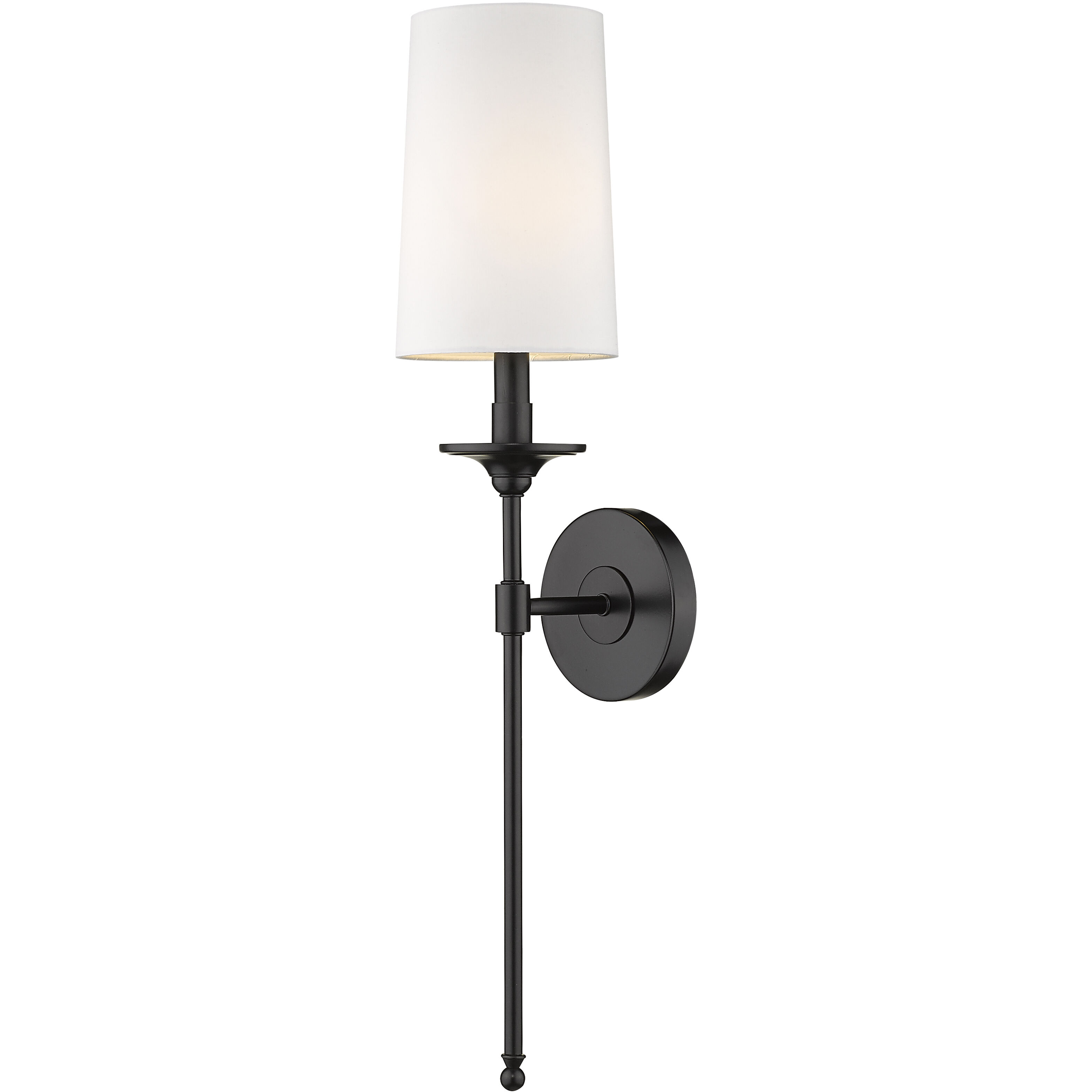 Emily 1 Light 5.5 inch Matte Black Wall Sconce Wall Light