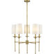 Emily 5 Light 28 inch Rubbed Brass Chandelier Ceiling Light