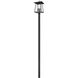 Rainer 4 Light 118.25 inch Black Outdoor Post Mounted Fixture in G9