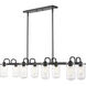 Delaney 8 Light 44 inch Matte Black Linear Chandelier Ceiling Light