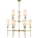 Emily 9 Light 38 inch Rubbed Brass Chandelier Ceiling Light