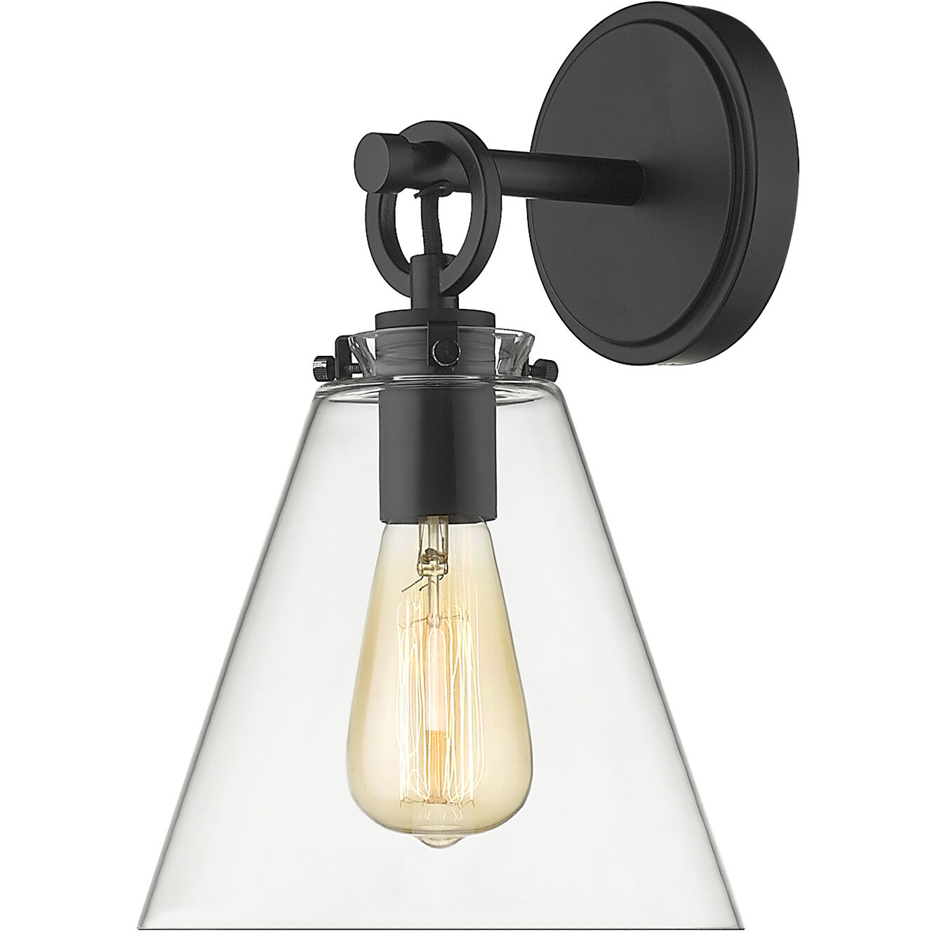 Harper 1 Light 8 inch Matte Black Wall Sconce Wall Light