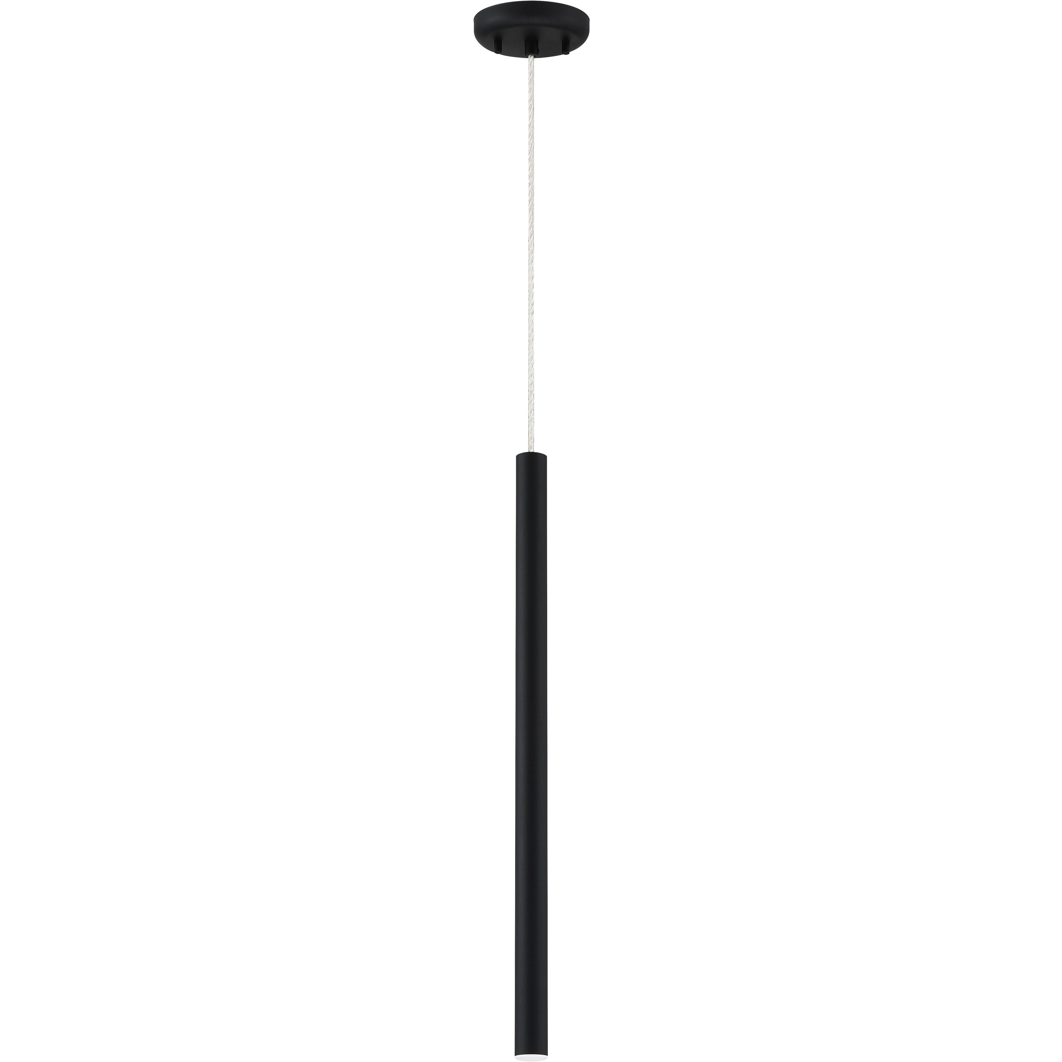 Forest LED 4.75 inch Matte black Pendant Ceiling Light in 1, 3, Matt black Steel