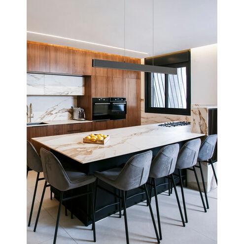 Hudson Linear Chandelier Ceiling Light in Matte Black