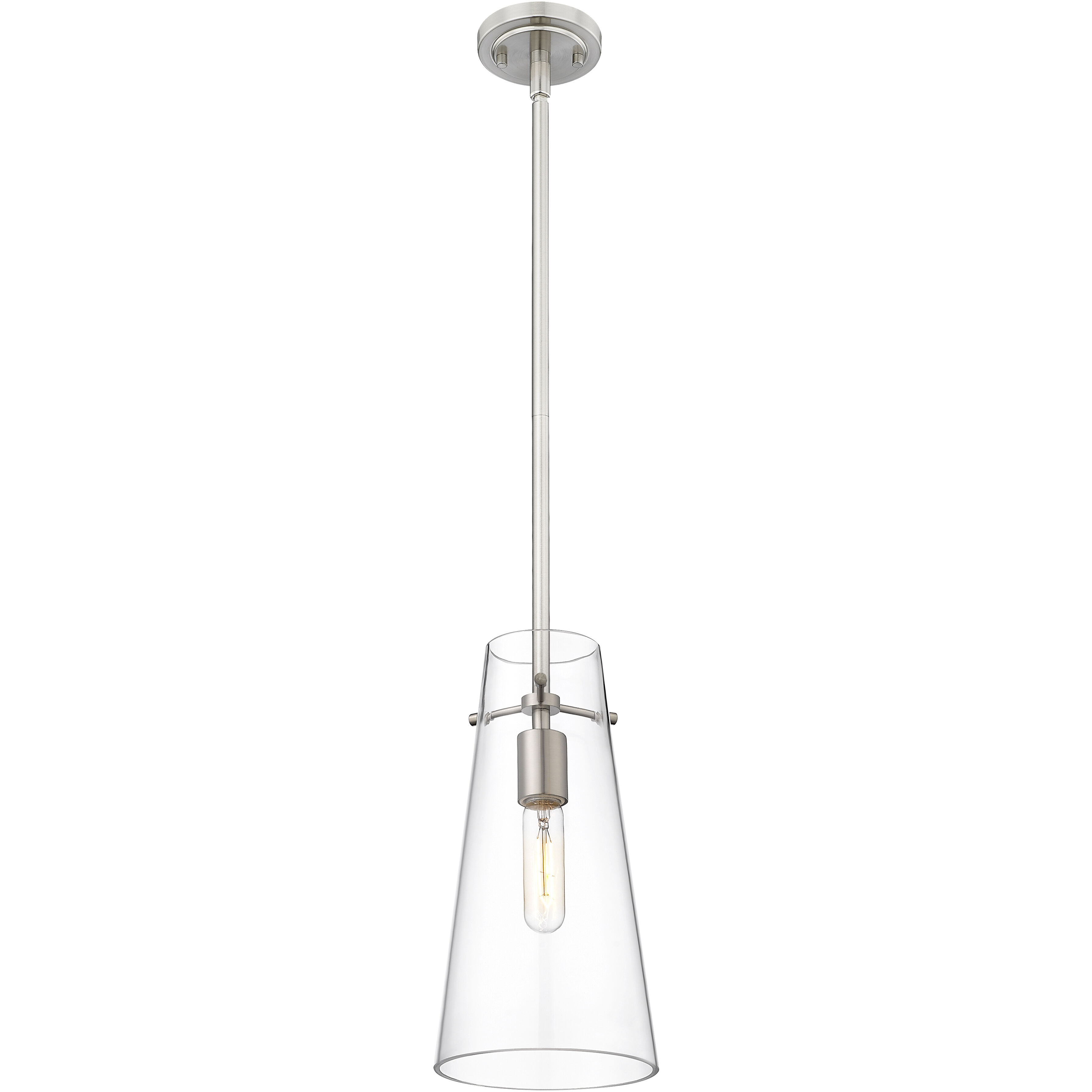 Kira 1 Light 6.5 inch Brushed Nickel Pendant Ceiling Light