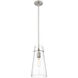 Kira 1 Light 6.5 inch Brushed Nickel Pendant Ceiling Light