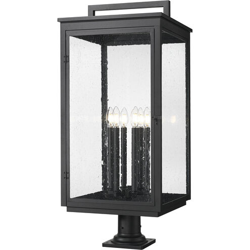 Hartwell 6 Light 34.75 inch Sand Black Outdoor Pier Mounted Fixture