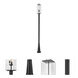 Sana 3 Light 120.5 inch Black Outdoor Post Mounted Fixture