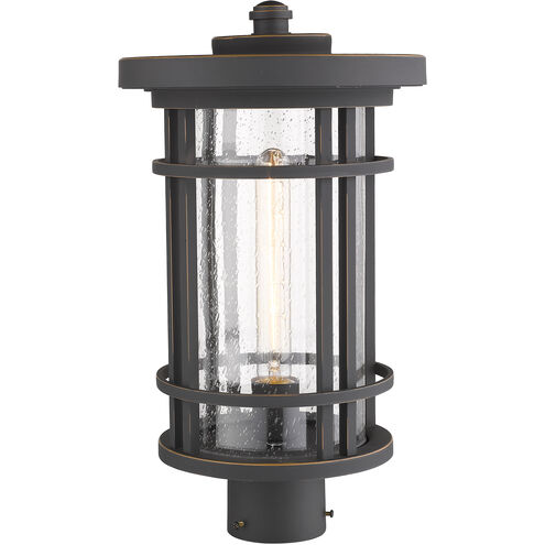 Jordan 1 Light 17.75 inch Oil Rubbed Bronze Outdoor Post Mount Fixture