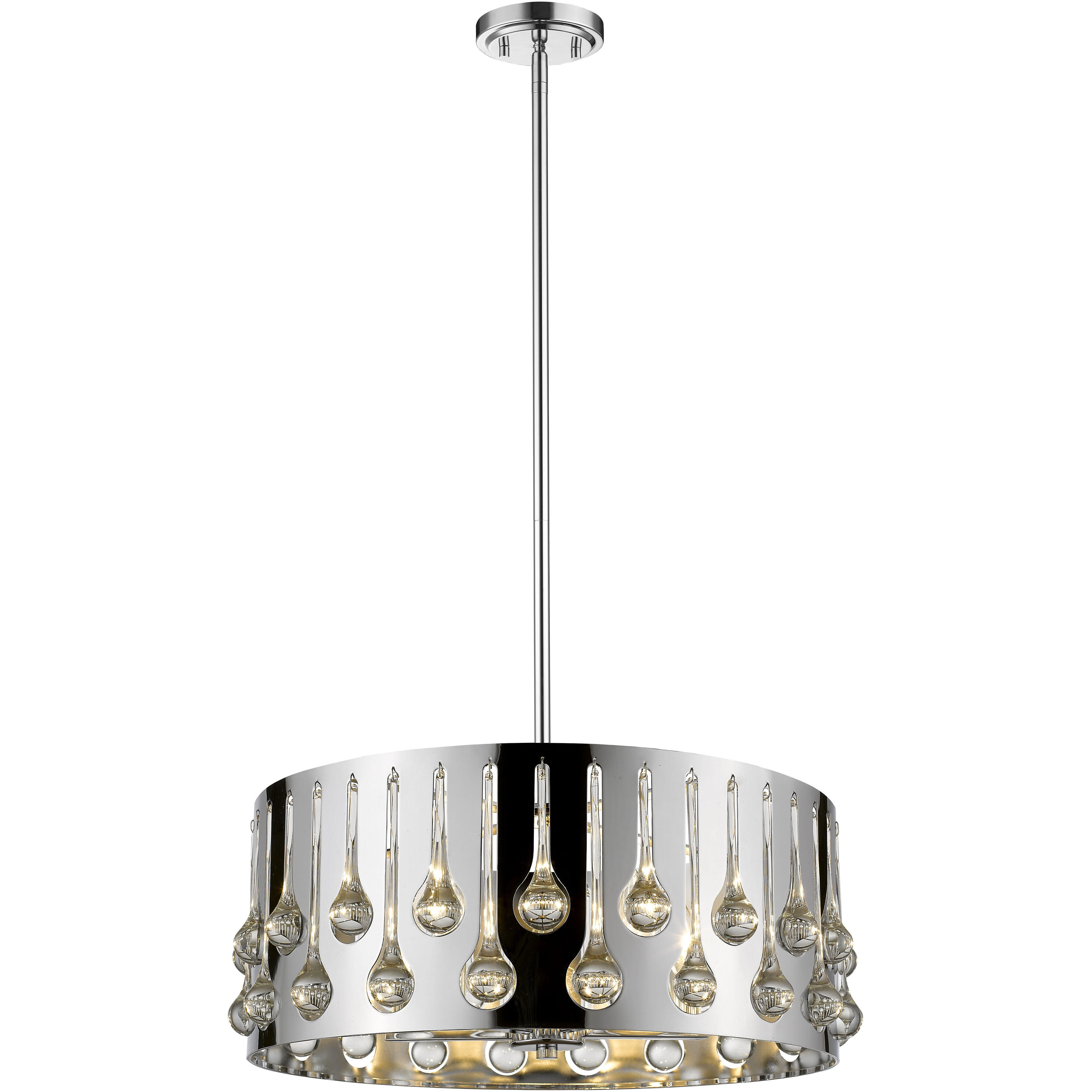 Oberon 5 Light 21 inch Chrome Pendant Ceiling Light