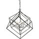 Euclid 6 Light 35.5 inch Chrome and Matte Black Chandelier Ceiling Light