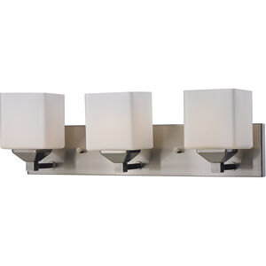 Quube 3 Light 24 inch Brushed Nickel Bath Vanity Wall Light in 3.1