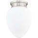 Gideon 1 Light 10 inch Brushed Nickel Flush Mount Ceiling Light