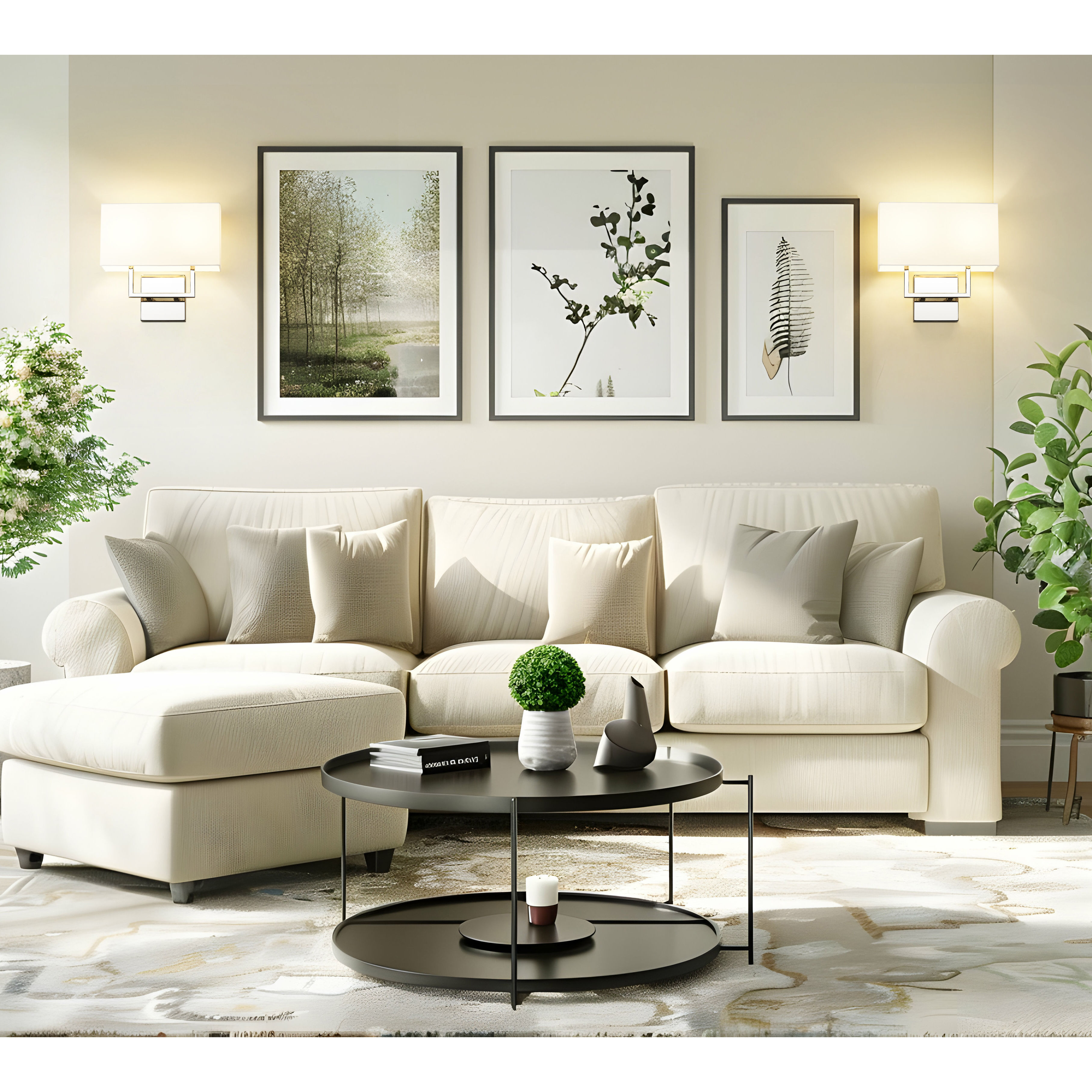 Saxon Wall Sconce Wall Light in Polished Nickel