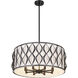 Harden 8 Light 26.25 inch Matte Black Pendant Ceiling Light