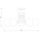 Parsons 5 Light 27 inch Matte Black and Olde Brass Semi Flush Mount Ceiling Light