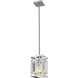 Mersesse 1 Light 6.5 inch Brushed Nickel Pendant Ceiling Light in 3.9, Clear Crystal