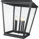 Raphael 5 Light 18 inch Sand Black Outdoor Chain Mount Ceiling Fixture in Soft Sand Black