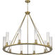 Beau 10 Light 46 inch Rubbed Brass Chandelier Ceiling Light