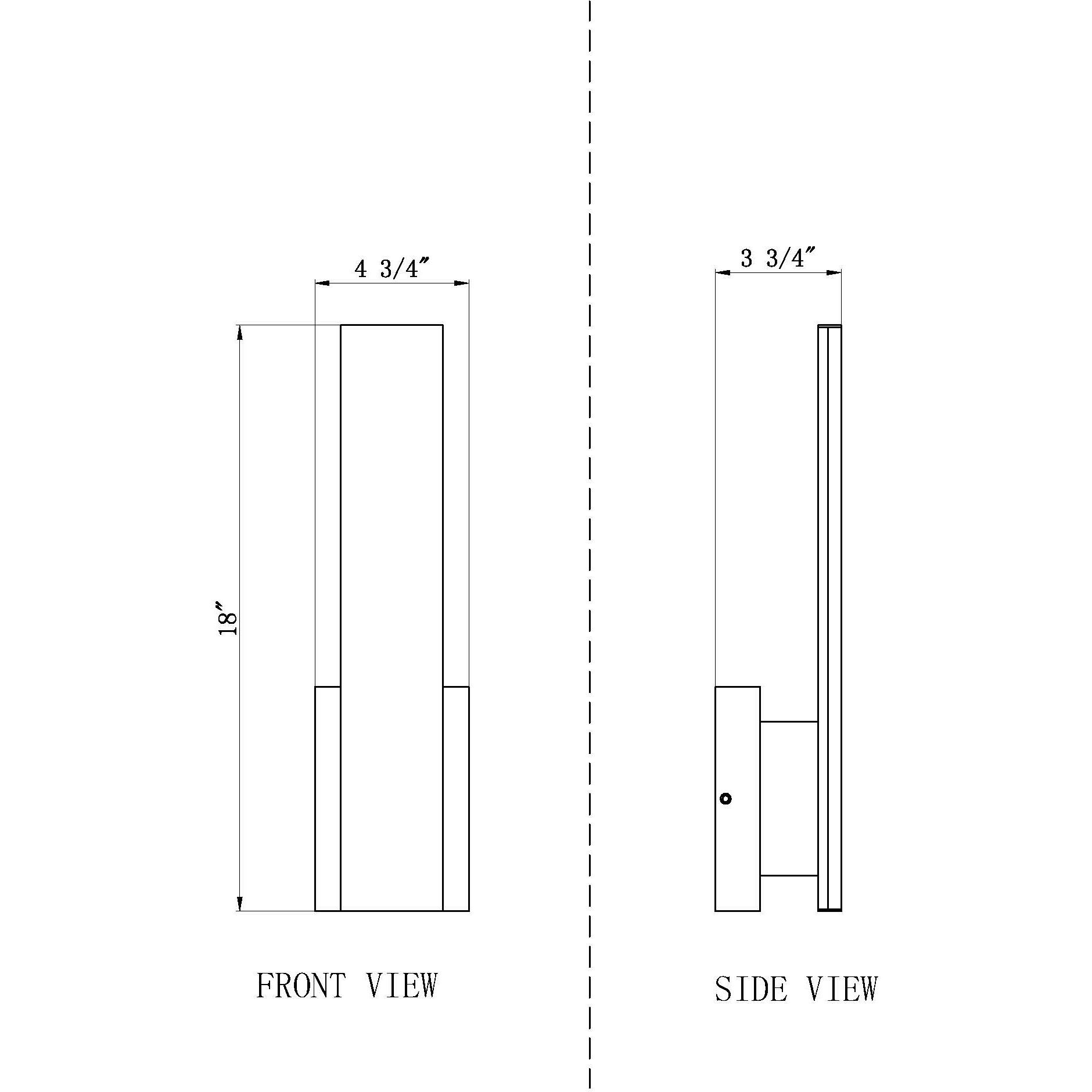 Stylet LED 3.75 inch Sand Black Outdoor Wall Light