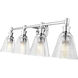 Auden 4 Light 31.75 inch Chrome Bath Vanity Wall Light