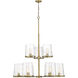 Callista 9 Light 38 inch Rubbed Brass Chandelier Ceiling Light